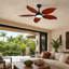 Ventilateur de plafond Palm Leaf avec pales réversibles