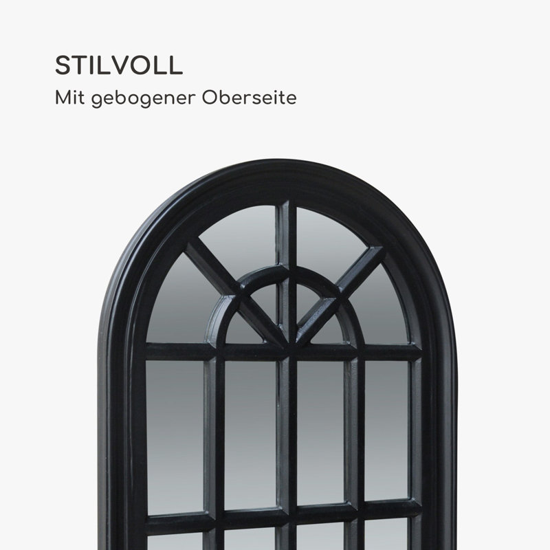 Savile Solid Wood Free Form Wall Mirror, Black