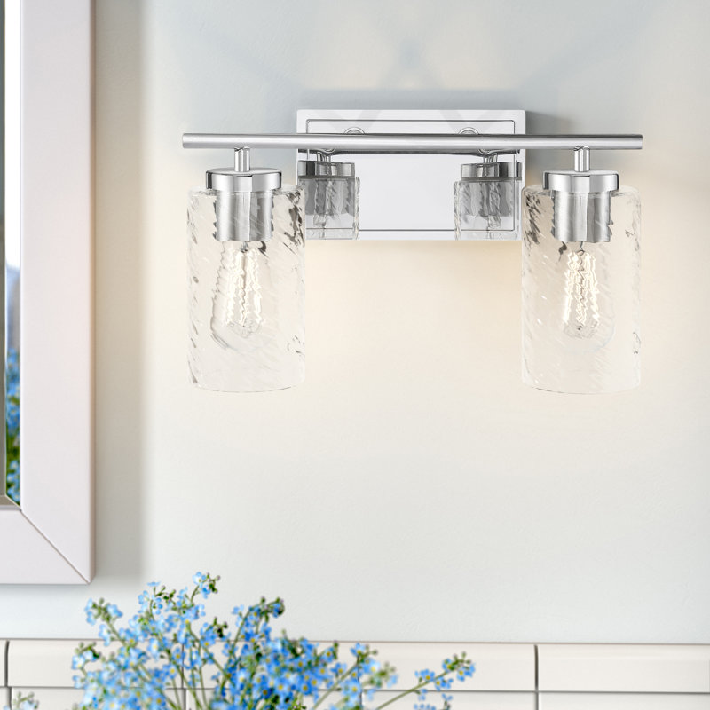 Éclairage de salle de bain à intensité variable à 2 lumières Pena en chrome, Chrome