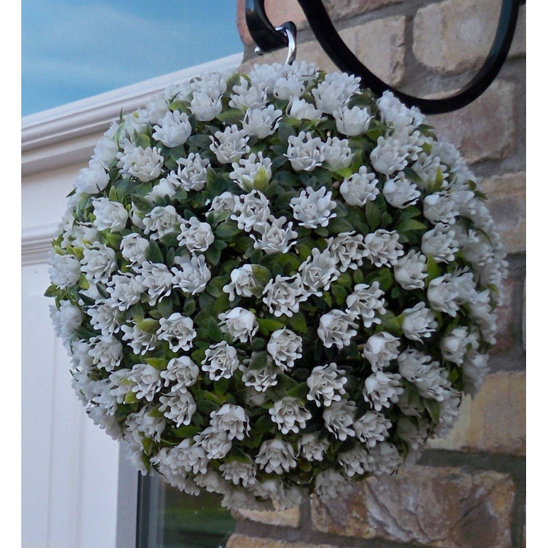 Faux Plant, 28cm H x 28cm W x 28cm D, White