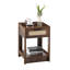 Table de bout en rotin 15,75 "avec tiroir, table de chevet moderne, table d'appoint pour le salon, chambre à coucher, brun rustique