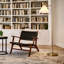 Lampe sur pied en laiton avec abat-jour tambour triangulaire