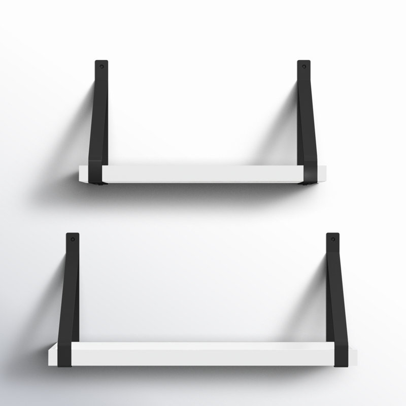 Glenbrook 2 Piece Solid Wood Accent Shelf, White