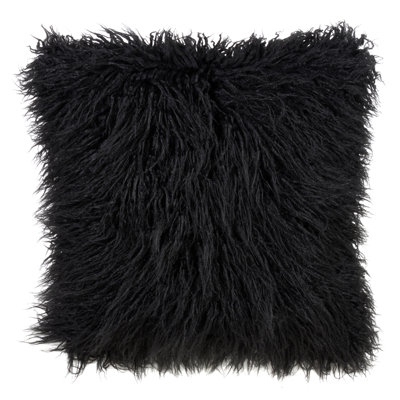 Housse de coussin en fausse fourrure de Mongolie