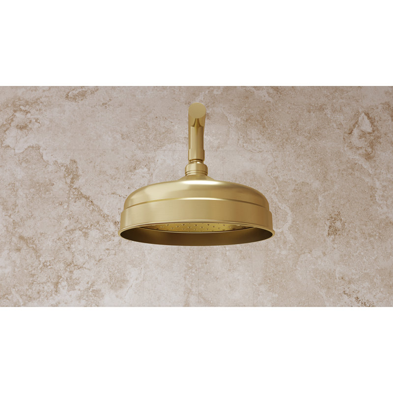 Levantine 8 in. Shower Head, Brushed Brass, Brushed Brass