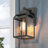 1- Light Matte Black Lantern Outdoor Wall Sconce