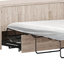 Console Juna Wood Queen à quatre portes avec matelas et coins arrondis, moisson gris bouleau