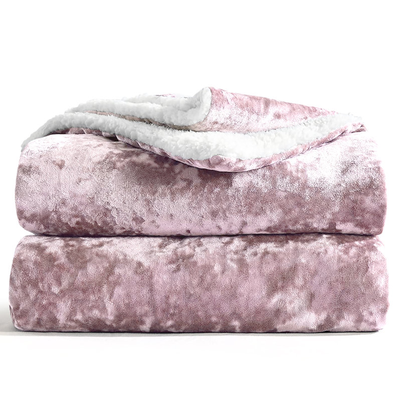 Episkopi Hand Woven Throw Blanket, Blush Pink