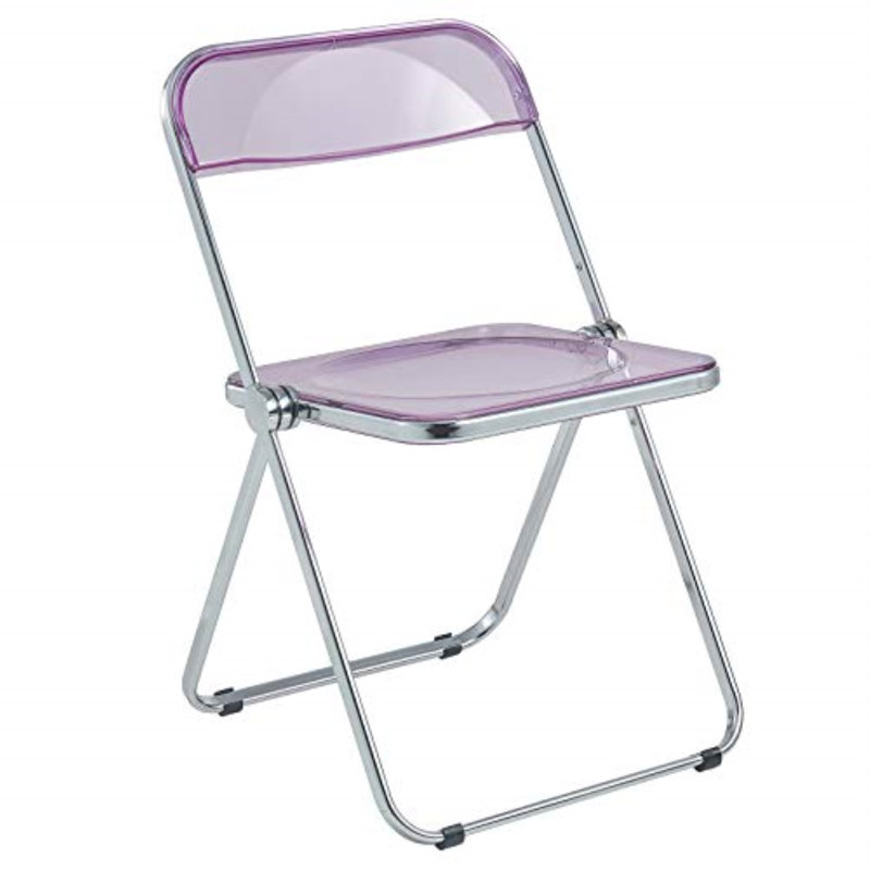 Chaise d'appoint pliante en acrylique Birgitta, Magenta