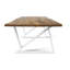 Menoken Oak Solid Wood Top Metal Base Dining Table
