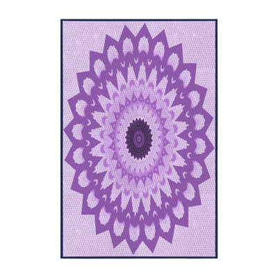 Tapis mauve en laine