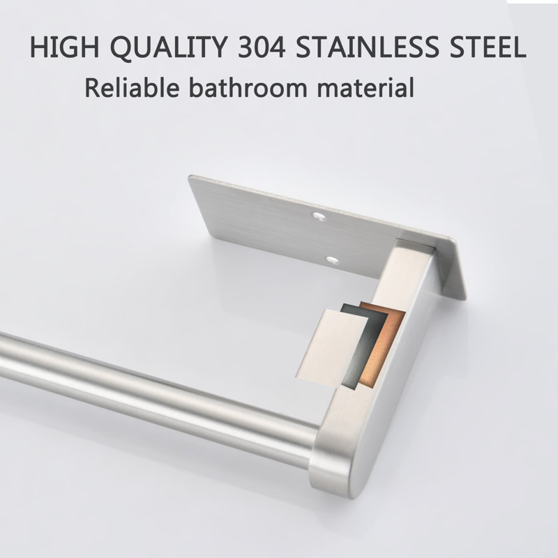 2-Piece Under Cabinet Wall-Mount Paper Towel Holder, Brushed Nickel