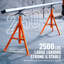 Pipe Stand, 1134 kg Heavy Duty Pipe Stands, 69.1-132.1 cm Height Adjustable V Head Pipe Stand, 45# Steel Folding Stand for 1.3-30.5 cm Pipes