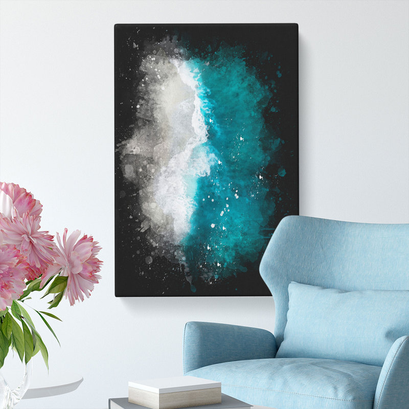 Ocean Kissing the Beach - Wrapped Canvas, 45cm H x 30cm W x 4cm D