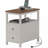 HOMCOM  End Table With Charging Station And USB Ports, Narrow Side Table With Drawers & Shelf  ,