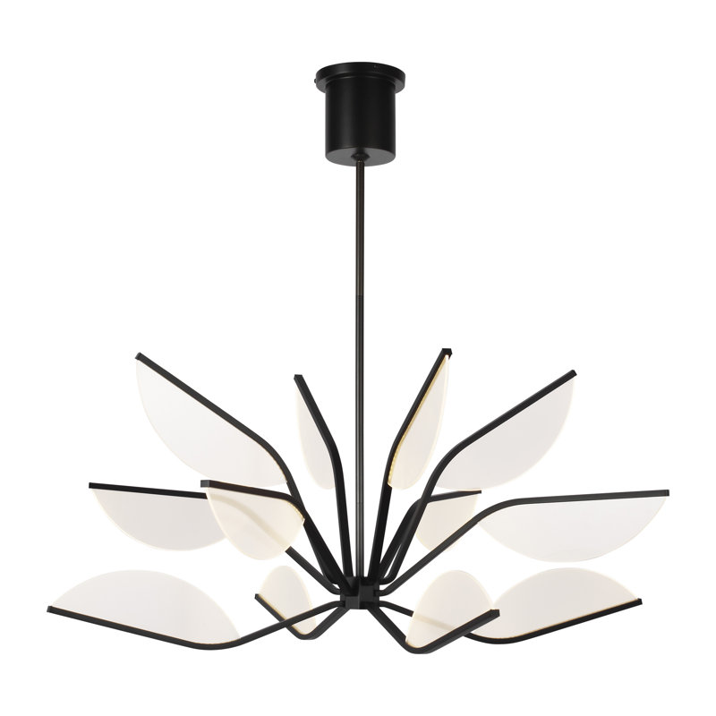Belterra 12 - Light LED Chandelier, 23.3" H x 48" W x 48" D, Matte Black