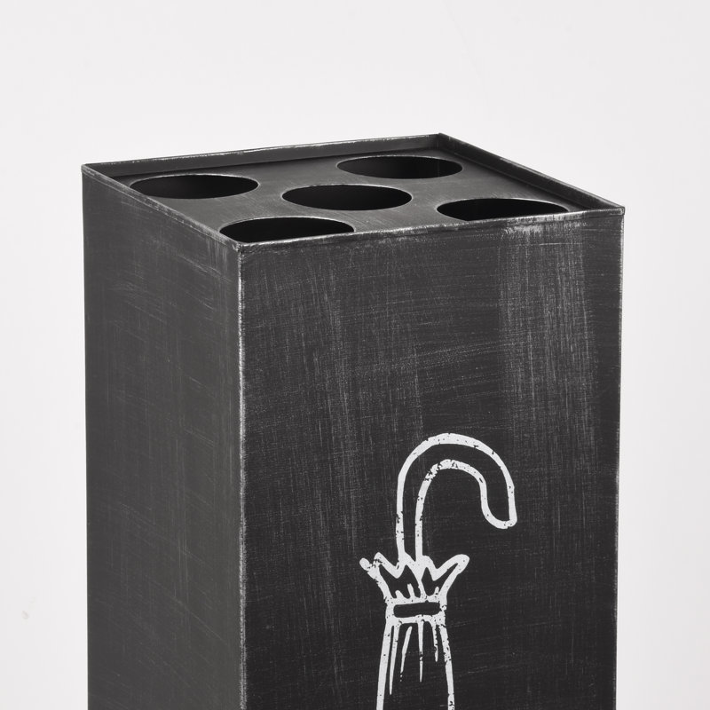 Alize Steel Freestanding Umbrella Stand, Vintage Black