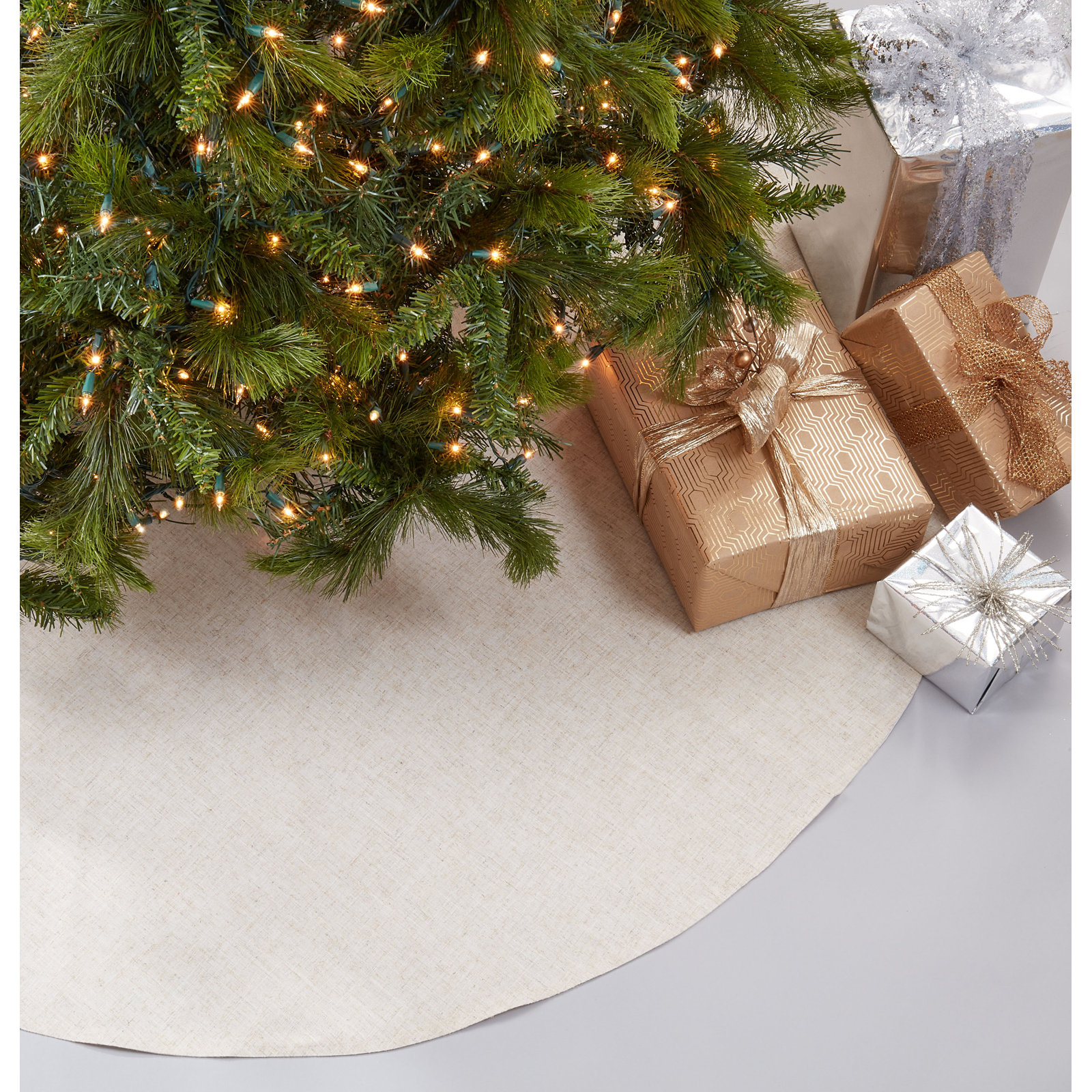 Nylah Tree Skirt, Natural, 84"