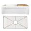 Nantucket Sinks 33-inch Single Bowl Workstation Fireclay Apron Sink with Cuttingboard and Grid