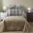 Comfortable Microfiber Bedding Sets, Alternative Down, All Season Plaid Style