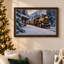 Art mural rétro sur toile train de Noël dans la forêt enneigée-1078138911