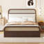 Grand lit plateforme en bois avec lit gigogne et 2 tiroirs