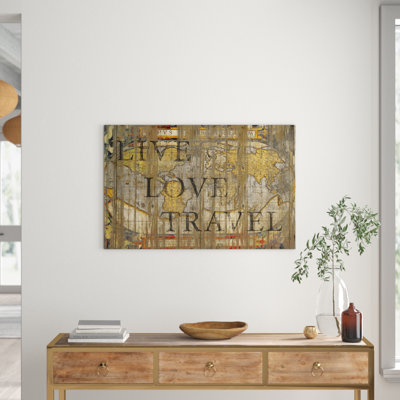Live Love Travel - Wrapped Canvas Print