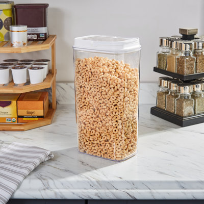  Airtight Food Storage Container Clear Color - BPA Free 3.6L Rectangular Pantry Organization | Meal Prep Container with Secure Lid | Dry Food Storage