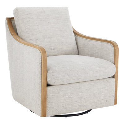 Grayton Oversized Upholstered Swivel Barrel Chair