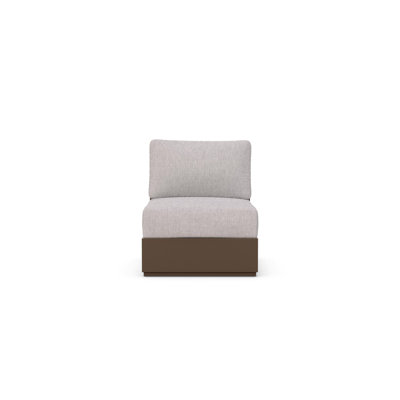 Sydney Armless Chair Charcoal + Slate Cushion