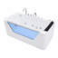 Baignoire de trempage autoportante en acrylique 67 po avec 7 jets de massage et lumières DEL 67 po