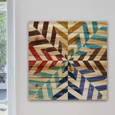 « kaléidoscope », impression sur bois