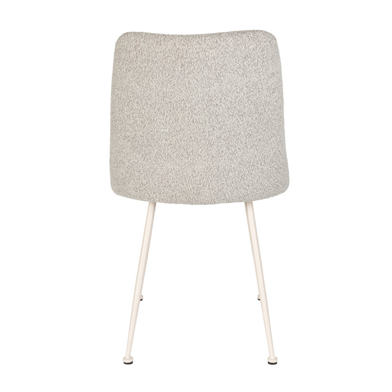 Fijs Upholstered Dining Chair, Light Gray, Off White