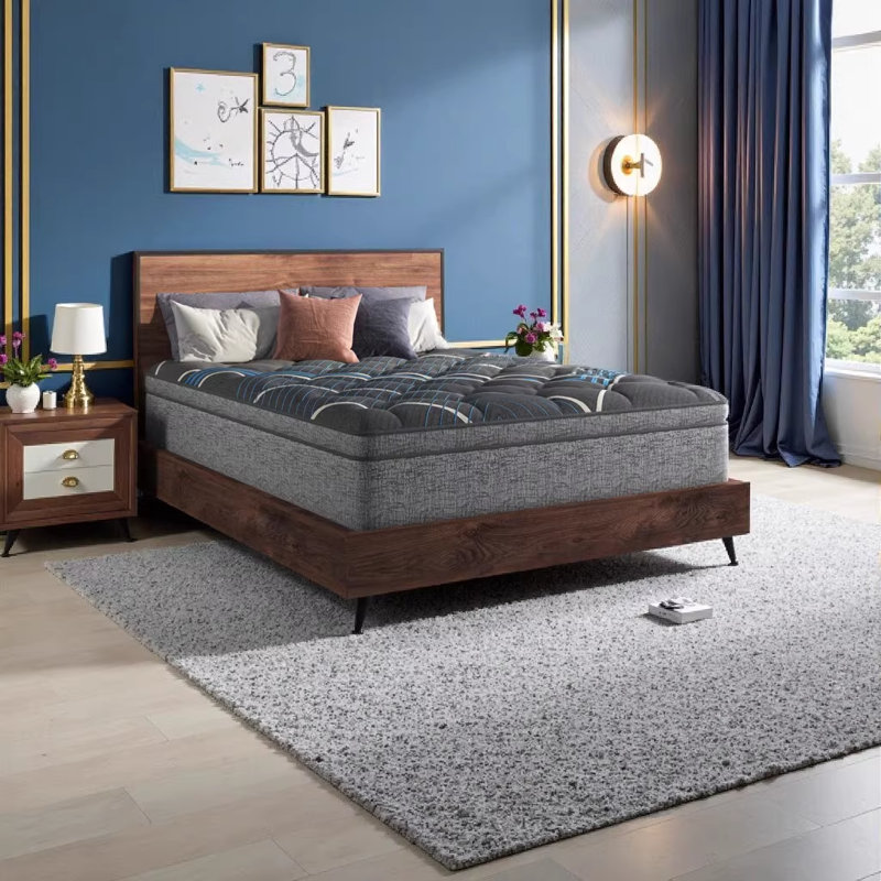Restonic Comfort Care 15" Euro Top Hybrid Mattress, Full Size with Individual Pocketed Coils, Plush Comfort & Advanced Cooling Technology