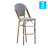 Indoor/Outdoor All-Weather Commercial Paris Chairs with Bamboo Print Frame-130346795-130346788