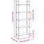 Scheld 166.5cm H x 60.5cm W Metal Standard Bookcase-1312538268