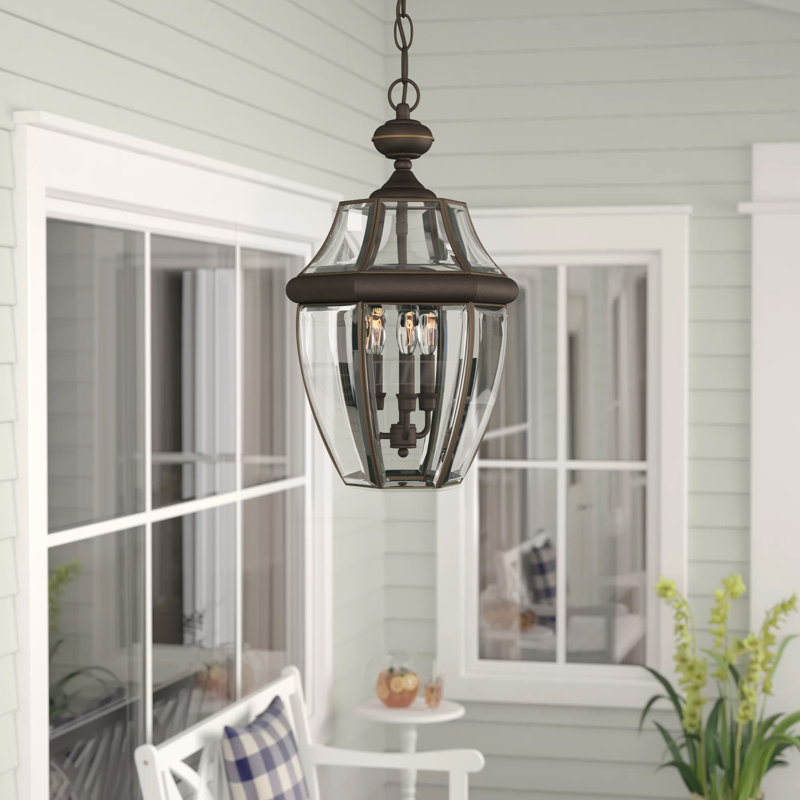 Lanterne suspendue d'extérieur 3 lumières Newici Medici, Bronze de Médicis