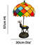 Tiffany Table Lamp with Stag Base, 30cm Diameter Shade, UK Plug