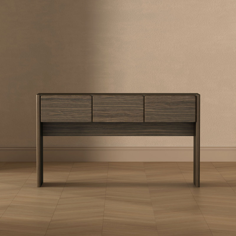Console moderne 60 po avec 3 tiroirs Linda, Gris