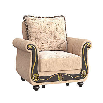 Fauteuil rembourré convertible avec rangement