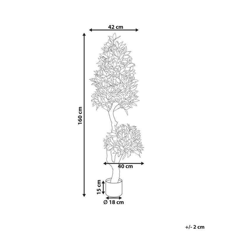 160cm Faux Tree in Plastic / Acrylic Planter