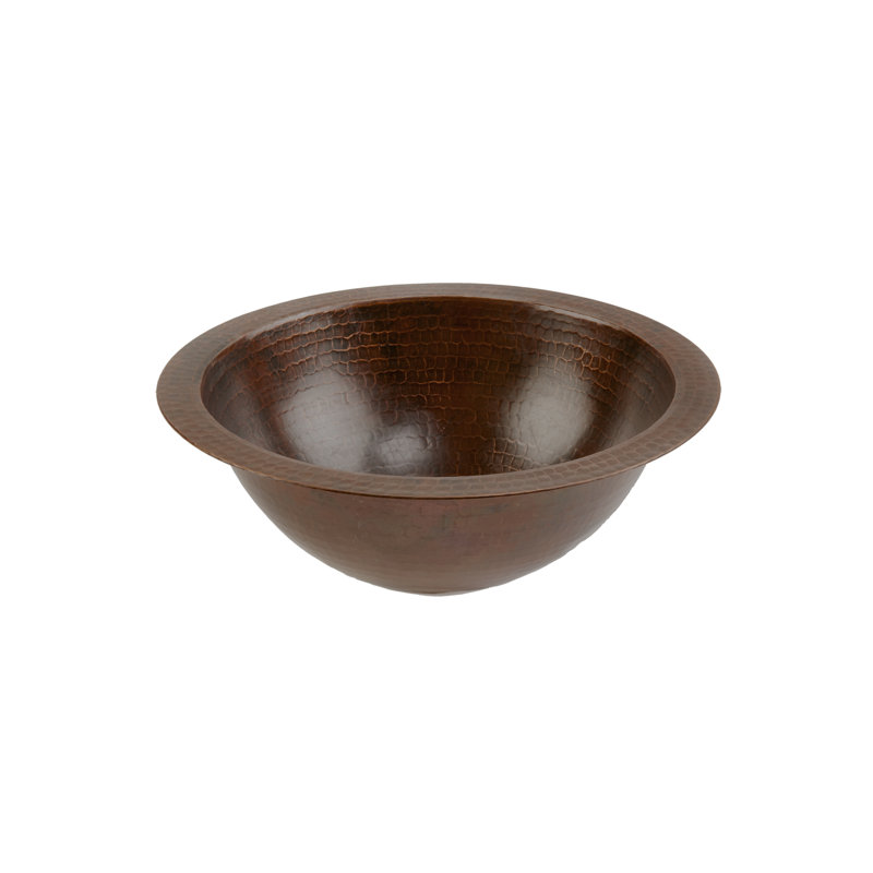 Lavabo de salle de bain 12 "sous le comptoir en cuivre martelé