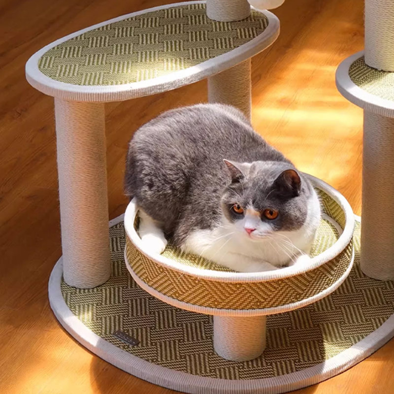 5 Tiers Cat Tree with Condons,Perch,Scratching Posts