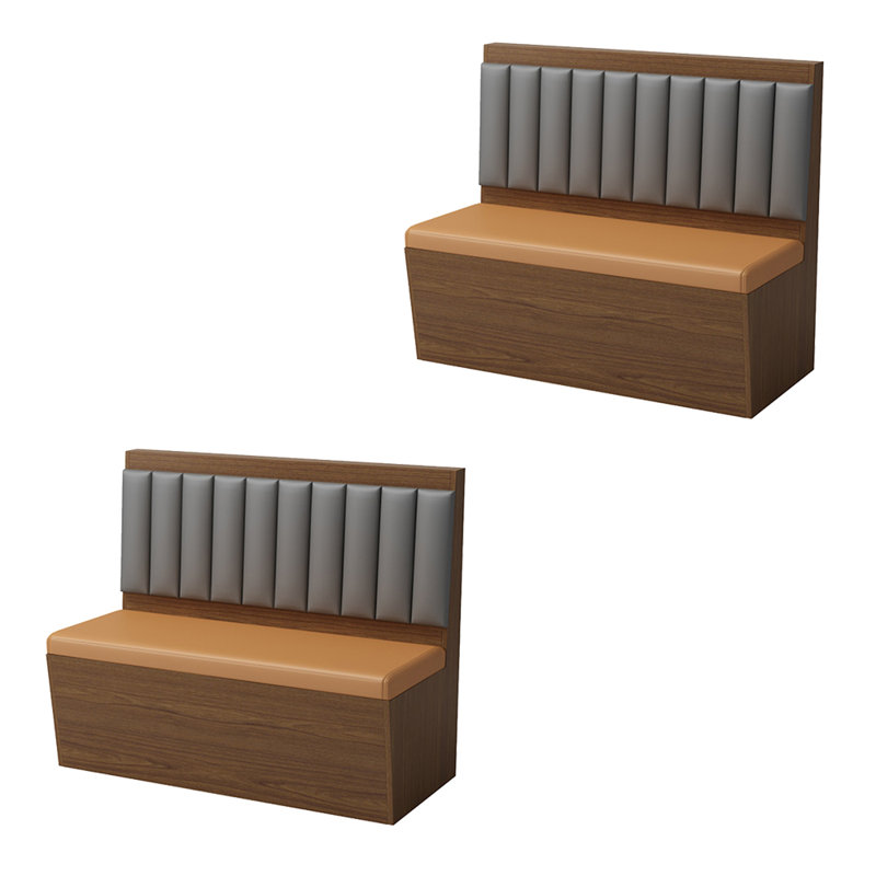 Banc rembourré en similicuir Vintage