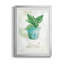 Basilic en pot - Peinture sur toile encadrée-1869211119-1869211114