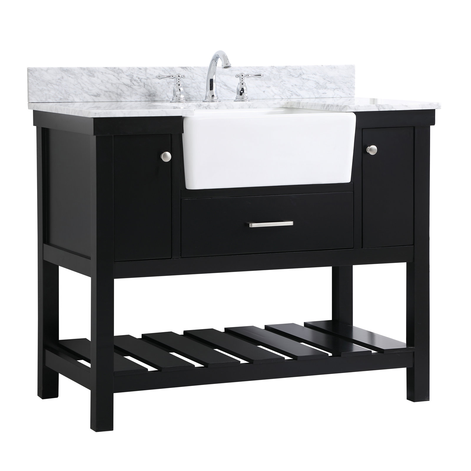 Pelaghia 42'' Single Bathroom Vanity, Black
