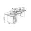 Coffee,Gold Rectangular Sintered Stone Executive desk with drawers desk-876144932