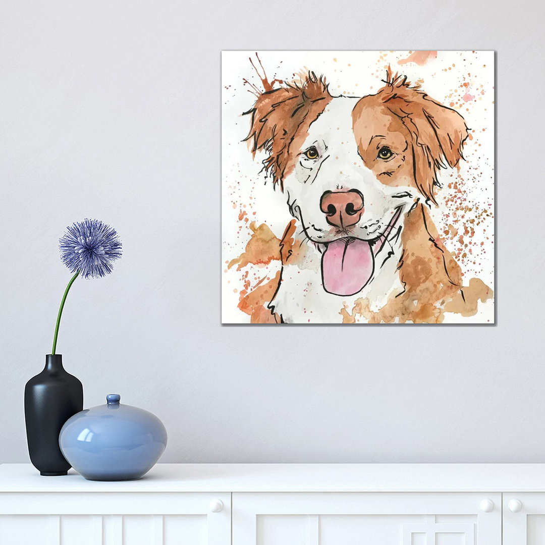 Gleeful Ginger Spaniel by - Art Prints on