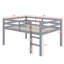 Lit mezzanine compact pleine grandeur avec marches-229652426