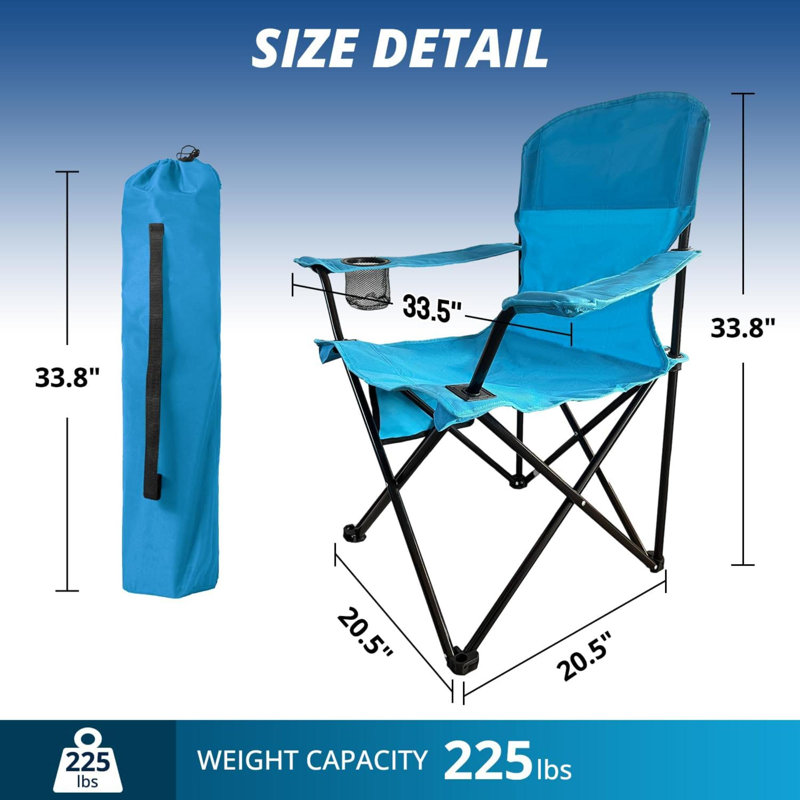 Tashionna Folding Camping Chair, Blue